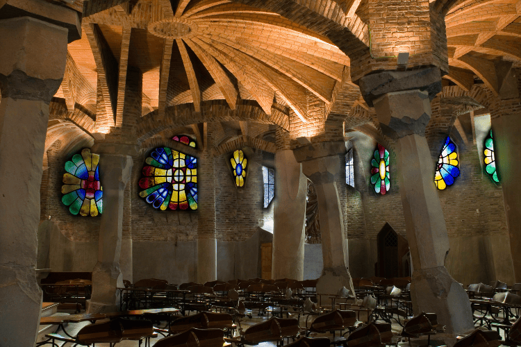 Gaudí’s crypte in Colònia Güell Barcelona